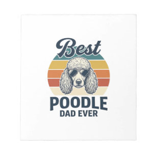 Beste Poodle Papa Ooit Vintage Gegraveerd Hond Shi Notitieblok