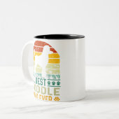 beste poodle vader ooit een dag tweekleurige koffiemok (Voorkant links)