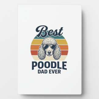Beste Poodle Vader Ooit Vintage Gegraveerd Hond Sh Fotoplaat