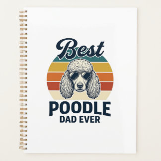 Beste Poodle Vader Ooit Vintage Gegraveerd Hond Sh Planner