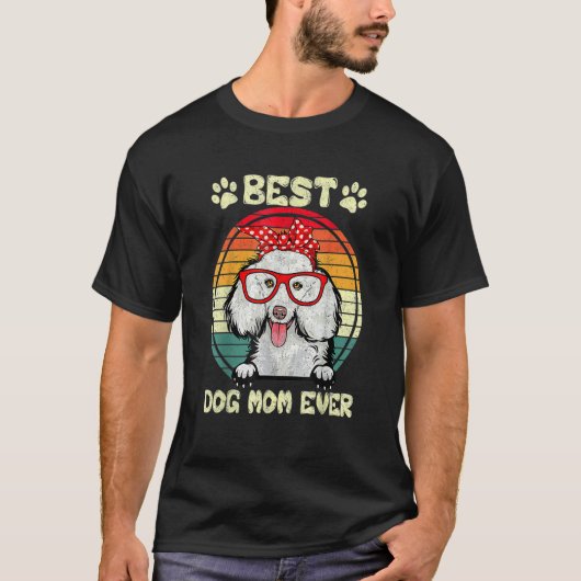  beste pooier mam ooit dog mama's Da T-shirt (Voorkant)