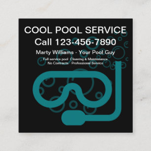 Beste Pool Service Modern Vierkante Visitekaartje