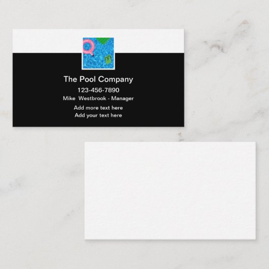 Beste Pool Service Nieuwe Visitekaartjes (Voorkant / Achterkant)