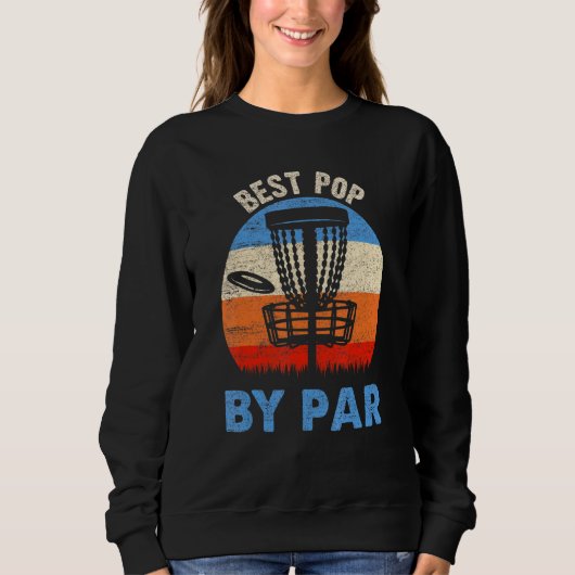 Beste Pop door Par Disc Golf Opa Dad Golf Pun Trui (Voorkant)