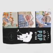 Beste Pop door Par | Monogram Foto Collage Golfhanddoek (Horizontaal)