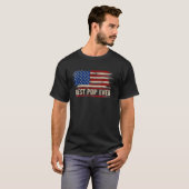  beste Pop ooit Amerikaanse vlag Vaderdag G T-shirt (Voorkant volledig)