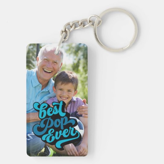 Beste Pop ooit | Foto opa Sleutelhanger (achterkant)