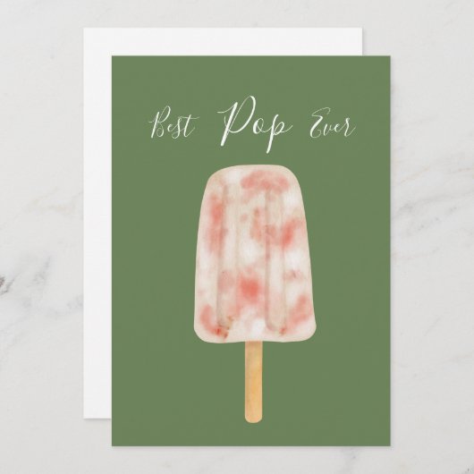 Beste Pop ooit Grappige Popsicle Vaderdag Kaart (Voorkant / Achterkant)