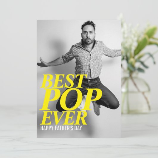 BESTE POP OOIT | Grappige Vaderdag Kaart (Staand voorkant)