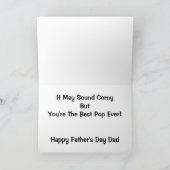Beste Pop ooit Vaderdag met popcorn Kaart (Binnen)