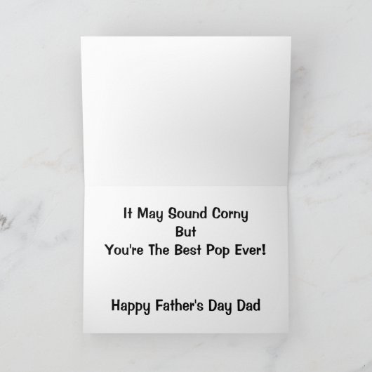 Beste Pop ooit Vaderdag met popcorn Kaart (Binnen)