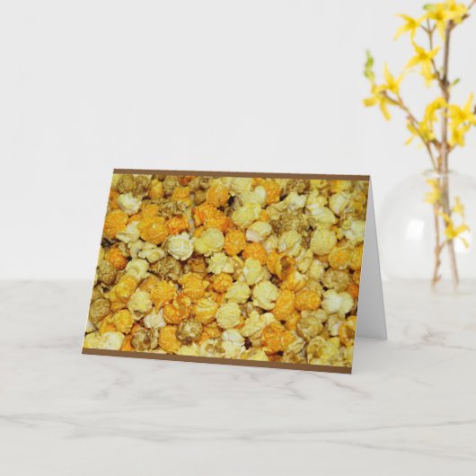 Beste Pop ooit Vaderdag met popcorn Kaart (Gele Bloem)