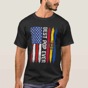 Beste Pop ooit Vaderdag Moldavië Vlag T-shirt