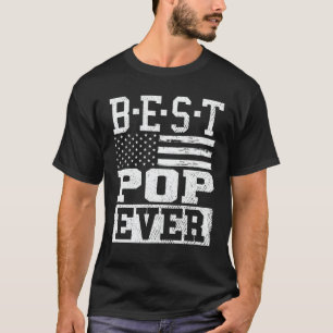 Beste Pop ooit van ons Flag Grandpa Fathers Day Gi T-shirt