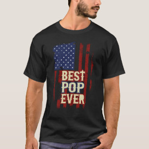 Beste Pop ooit van ons Flag Grandpa Fathers Day Gi T-shirt