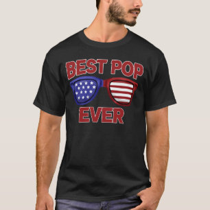 Beste Pop ooit van ons Flag Grandpa Fathers Day Gi T-shirt