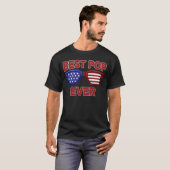 Beste Pop ooit van ons Flag Grandpa Fathers Day Gi T-shirt (Voorkant volledig)