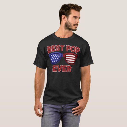 Beste Pop ooit van ons Flag Grandpa Fathers Day Gi T-shirt