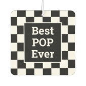 Beste Pop ooit zwart-wit gebarsten patroon Luchtverfrisser (Voorkant)