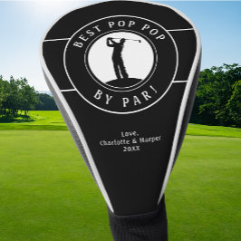 Beste Pop Pop Door Elegante Golfer Zwart & Wit Golfheadcover