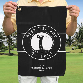 Beste Pop Pop door Par Elegant Sport Zwart & Wit Golfhanddoek