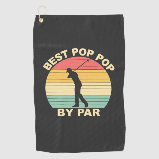 Beste Pop Pop door Par - Golfen Golfhanddoek (Voorkant)