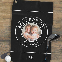 Beste Pop Pop door Par Golfer Schattige Fotogesche Golfhanddoek