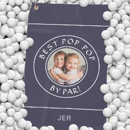 Beste Pop Pop door Par Golfer Schattigee foto gesc Golfhanddoek