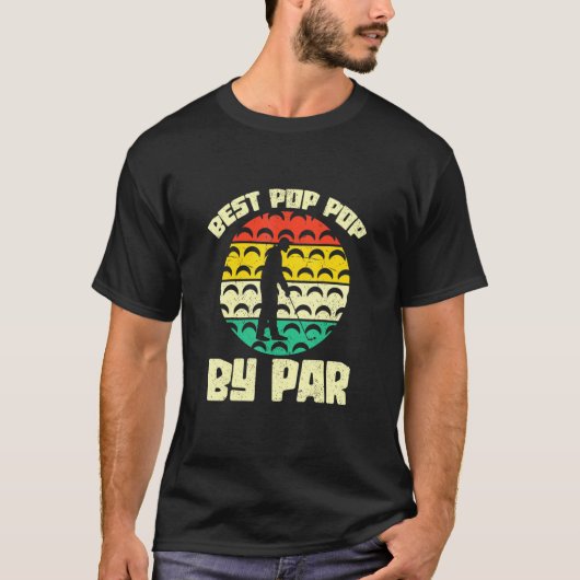 Beste Pop Pop door Par Golfing Golfer Grandpa Retr T-shirt (Voorkant)