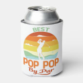 Beste Pop Pop door Par Vaderdag Golf Shirt Gift Blikjeskoeler (Blikje Voorkant)