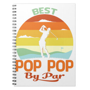 Beste Pop Pop door Par Vaderdag Golf Shirt Gift Notitieboek