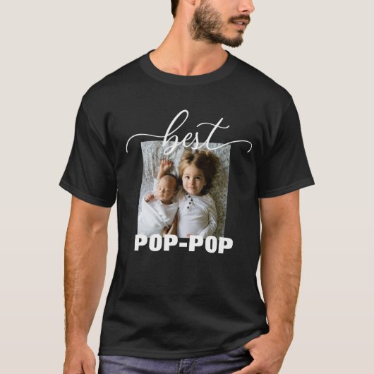 Beste POP-POP Foto Vaderdag T-Shirt (Voorkant)