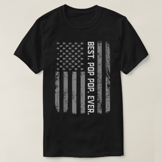 Beste Pop pop ooit  Amerikaanse vlag T voor pa T-shirt (Design voorkant)