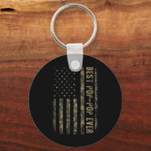 Beste Pop Pop ooit Camouflage Amerikaanse vlag vad Sleutelhanger (Voorkant)