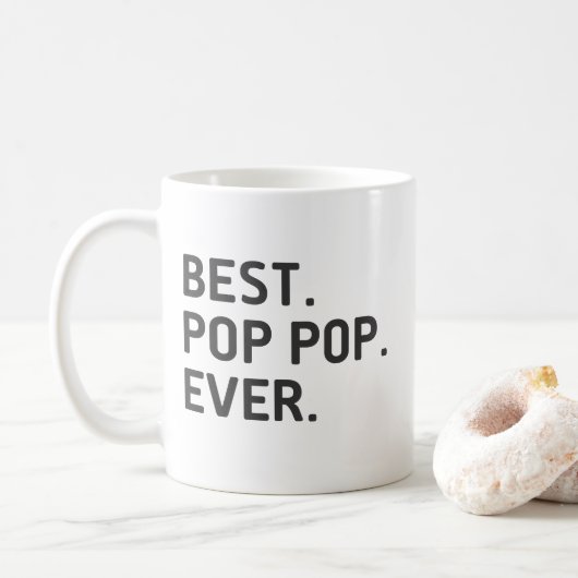 Beste Pop Pop ooit Funny Grandfather Koffiemok (Met donut)