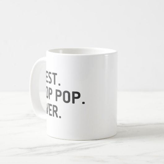 Beste Pop Pop ooit Funny Grandfather Koffiemok (Voorkant links)