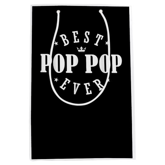 Beste Pop Pop ooit ontwerp - Pop Pop Medium Cadeauzakje (Voorkant)