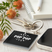 Beste Pop Pop ooit ontwerp - Pop Pop Sleutelhanger (Voorkant Rechts)