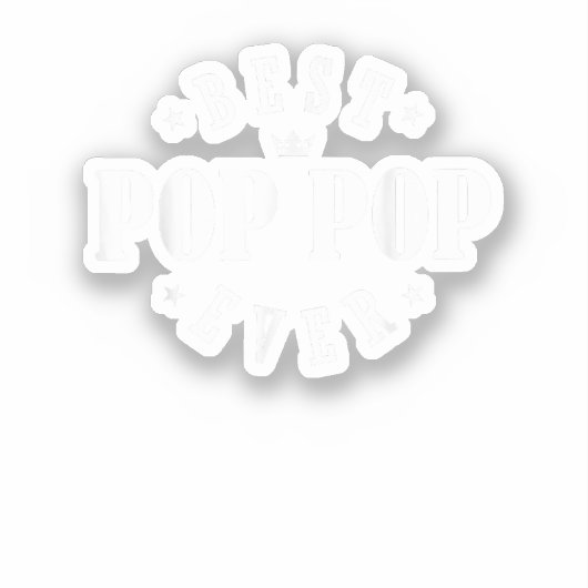 Beste Pop Pop ooit ontwerp - Pop Pop Sticker (Voorkant)
