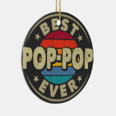 Beste Pop-Pop Ooit Opa Vaders Day Gift Keramisch Ornament (Rechts)