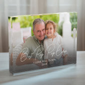 Beste Pop Pop ooit Schattige kleinkind Keepsake Fotoblokken