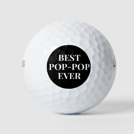 Beste Pop-Pop ooit sport golfer zwart opa Golfballen (Voorkant)