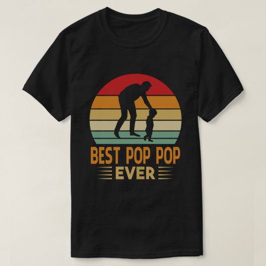 BESTE POP POP ooit Vaderdag T-shirt (Design voorkant)