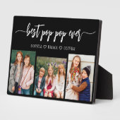 Beste Pop Pop Opa Kleinkinderen Fotocollage Fotoplaat (Zijkant)