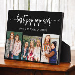 Beste Pop Pop Opa Kleinkinderen Fotocollage Fotoplaat<br><div class="desc">Leg de liefde tussen Pop Pop en zijn kleinkinderen vast met onze opa kleinkinderen Fotocollage Plaque. Deze gepersonaliseerde plaquette is voorzien van een hartverwarmende fotocollage, die prachtig gekoesterde momenten toont die Papa en zijn geliefde kleinkinderen delen. Rondom de foto's is de vertederende titel "Poppy", die een speciaal tintje aan het...</div>