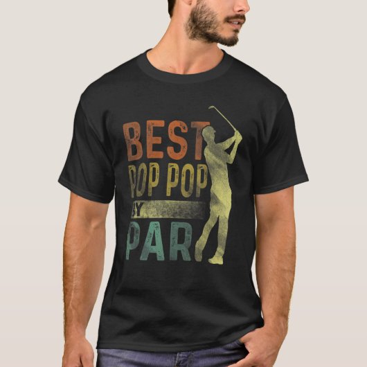 Beste Pop Pop van Par Golf Fathers Day Grandpa T-shirt (Voorkant)