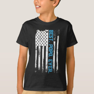 Beste Popo Ooit Amerikaanse vlag Vaderdag cadeau T-shirt