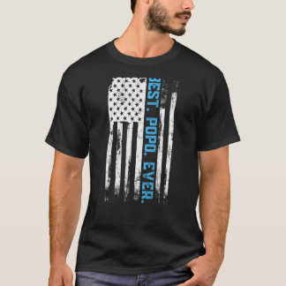Beste Popo ooit Amerikaanse vlag Vader's Day Voor T-shirt