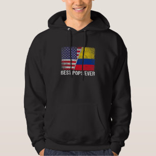 Beste Poppen in Vaderdag Colombia Vlag Hoodie