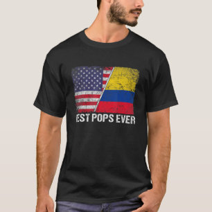 Beste Poppen in Vaderdag Colombia Vlag T-shirt